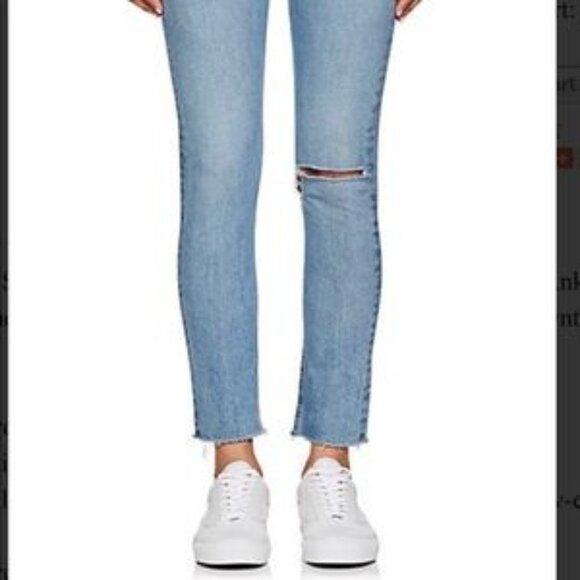 Rag & Bone Mid Rise Distressed Skinny Ankle Raw Hem Jean Size 29 - Picture 13 of 13